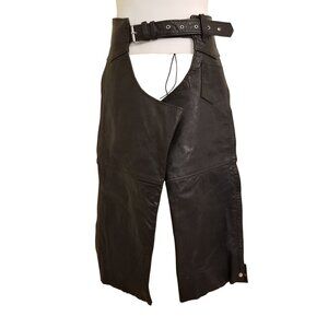 Interstate Leather Biker Riding Chaps Ferrier Cowboy Moto Gorpcore 37" to 48" W